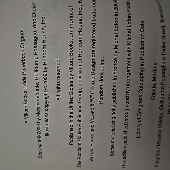 F MY life Book - Picture 2 of 3